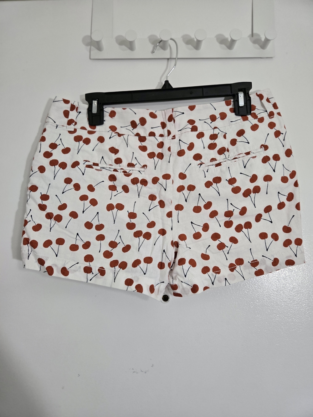 LOFT White Shorts with Red Cherry Print - Picture 3 of 5